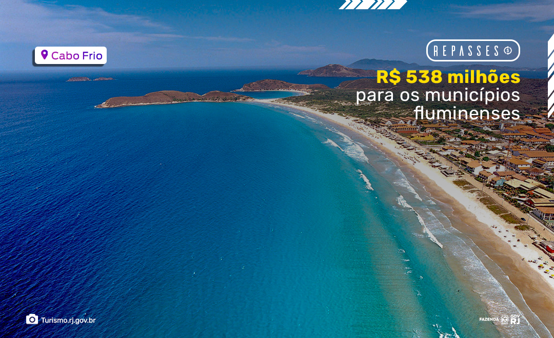 Governo do Estado repassa R$ 538 milhões para as prefeituras fluminenses 